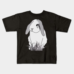 Cute Gray Bunny Rabbit Kids T-Shirt